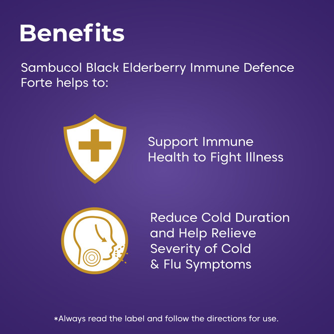 Sambucol Black Elderberry Immune Defence Forte Capsules 30s