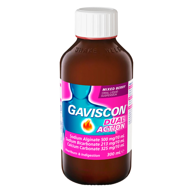Gaviscon Dual Action Liquid Mixed Berry 300ml