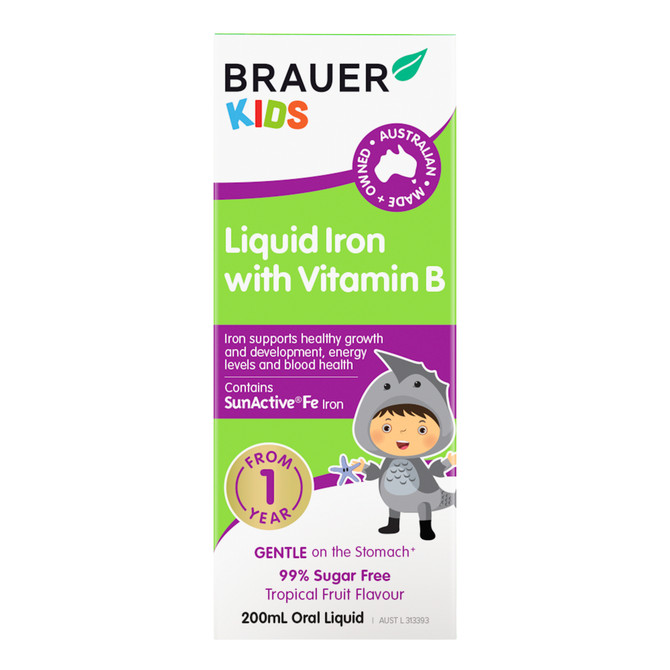 Brauer Kids Liquid Iron with Vitamin B 200ml