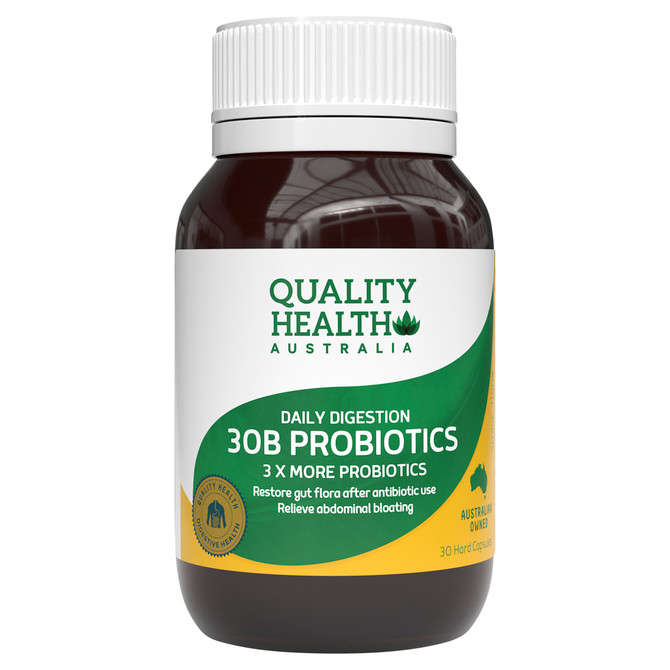 Quality Health Australia Daily Digestion 30B Probiotics 3 X More Probiotics 30s