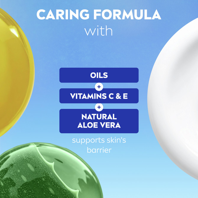 NIVEA Natural Aloe & Fresh Moisture Body Wash 1L