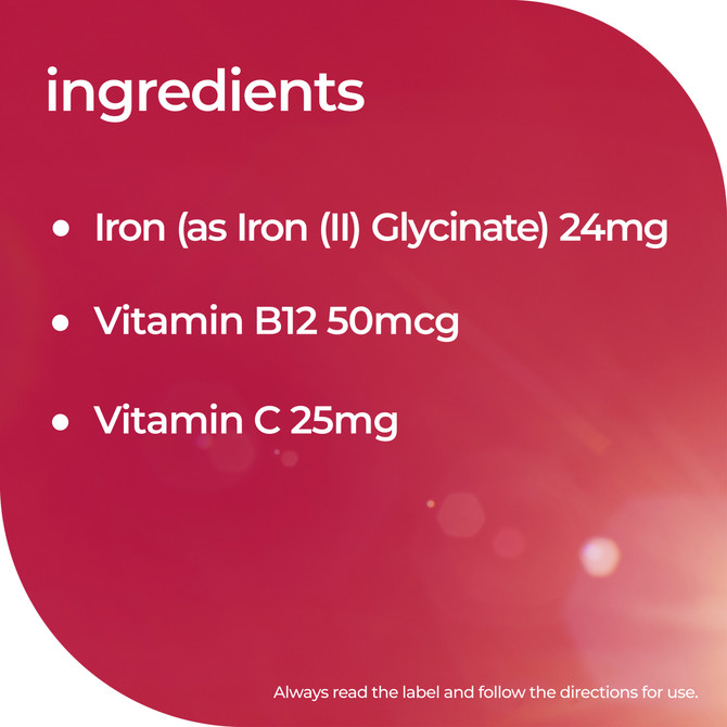 Nature's Way High Strength Iron + Vitamin C & B12 30 Modified Release Tablets