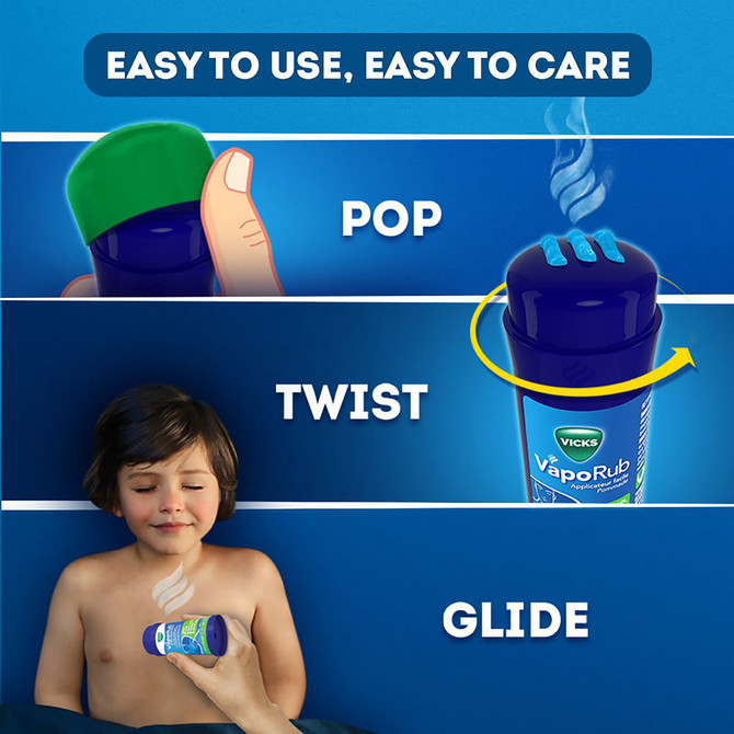 Vicks VapoRub No Touch Applicator Decongestant Cough Cold Rub 35 gram
