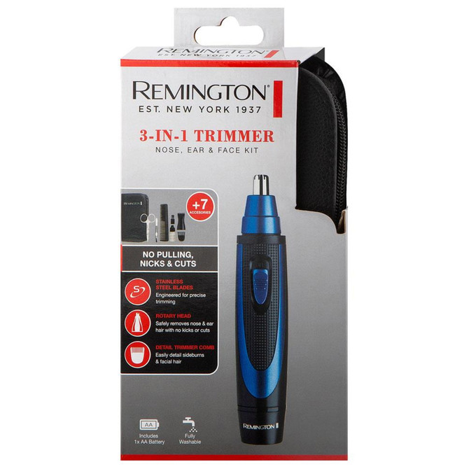 Remington 3-in-1 Trimmer Nose, Ear & Face Kit