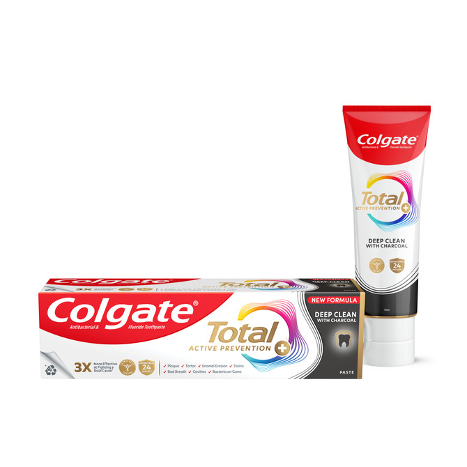 Colgate Total Active Prevention Toothpaste Deep Clean with Charcoal 200g