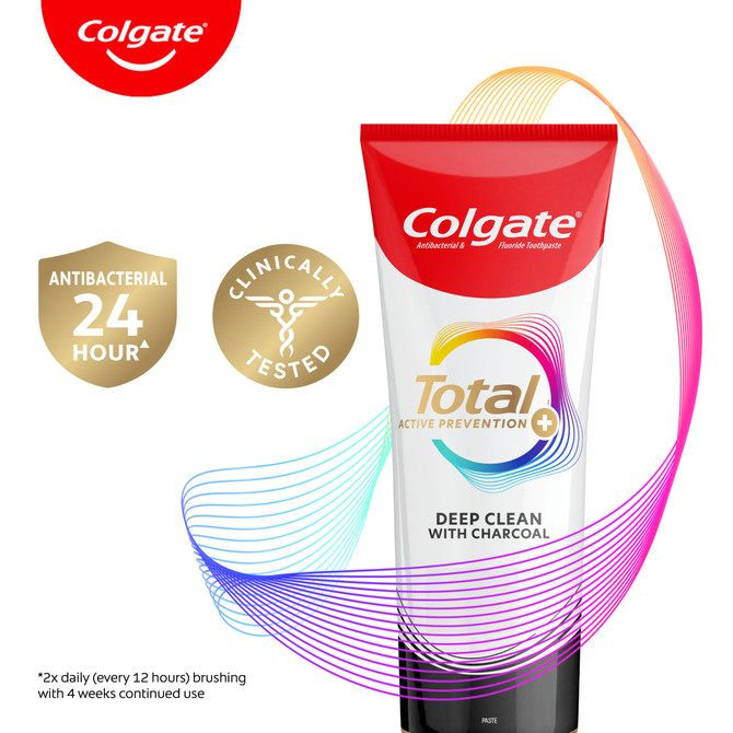 Colgate Total Active Prevention Toothpaste Deep Clean with Charcoal 200g