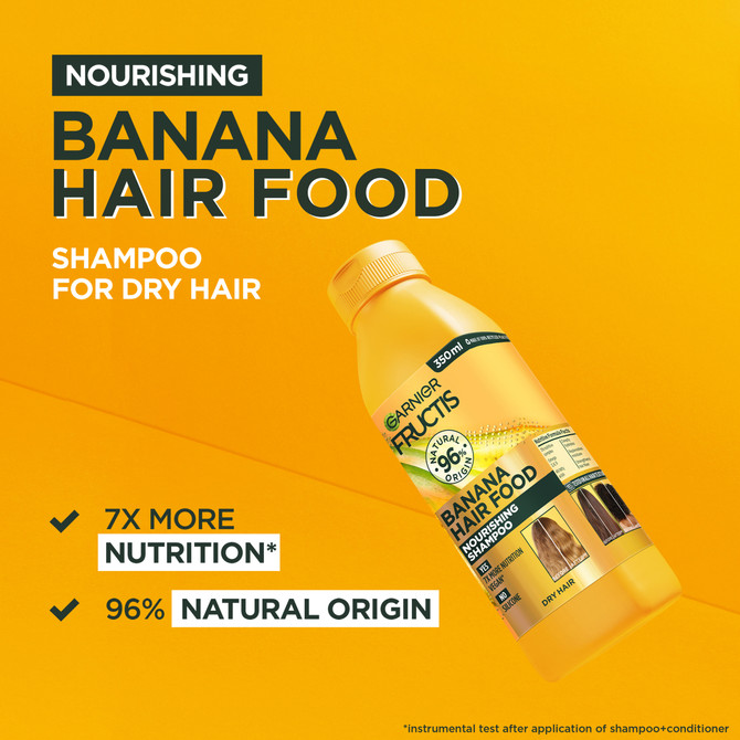Fructis Hair Food Banana Shampoo for Dry Hair 350ml