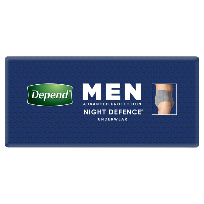 Depend Real Fit Night Defence Incontinence Underwear Men Large 8 Pack