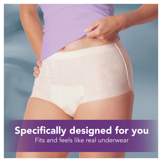 Depend Real Fit Night Defence Incontinence Underwear Women Large 8 Pack