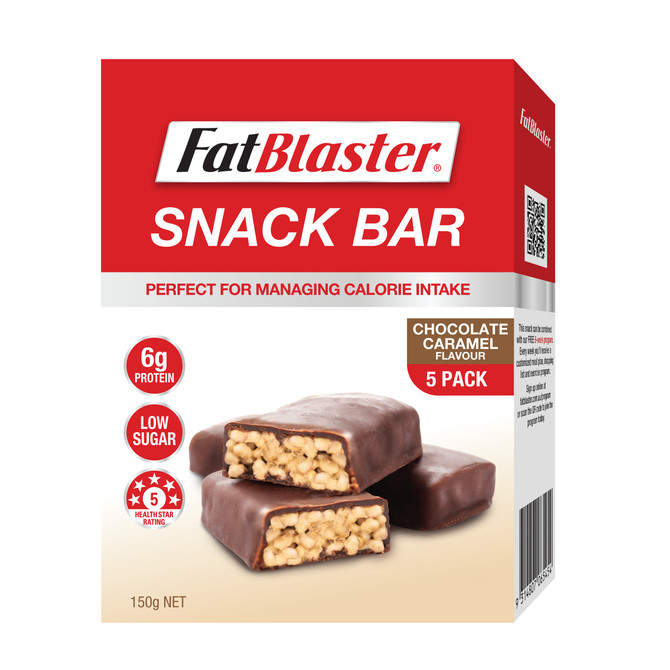 FatBlaster Snack Bar Chocolate Caramel 5x30g Pack