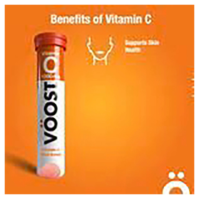 Voost Vitamin C Blood Orange Effervescent Vitamins 20 Tablets