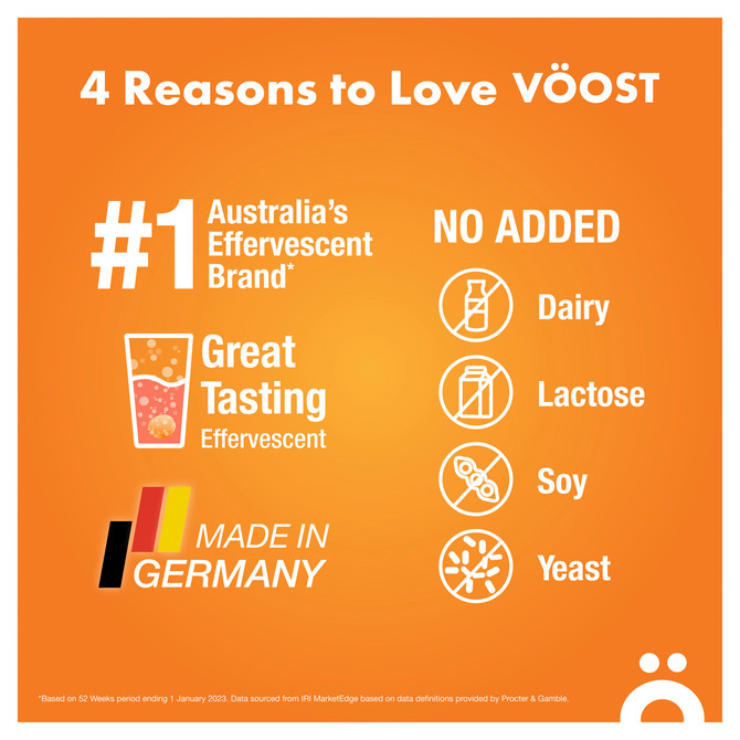 Voost Vitamin C Blood Orange Effervescent Vitamins 20 Tablets