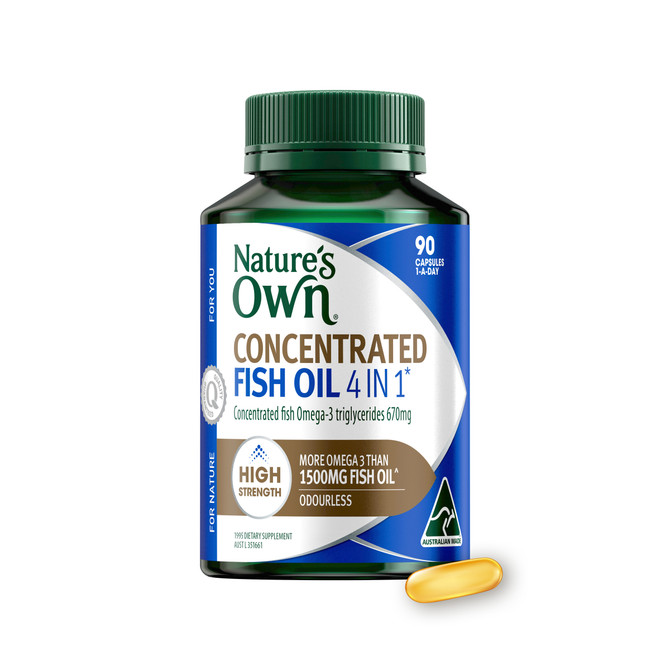 Nature's Own Concentrated Fish Oil 4 in 1  -  90 Capsules