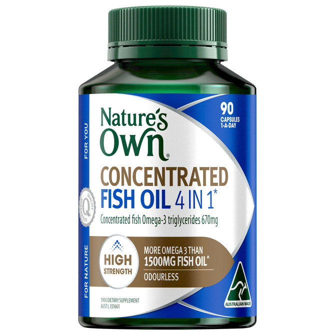 Nature's Own Concentrated Fish Oil 4 in 1  -  90 Capsules