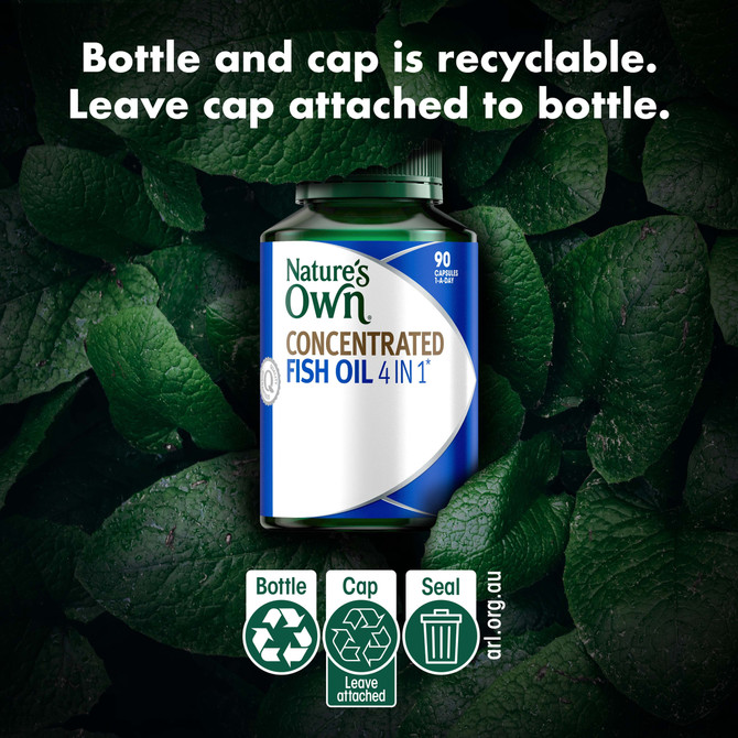 Nature's Own Concentrated Fish Oil 4 in 1  -  90 Capsules