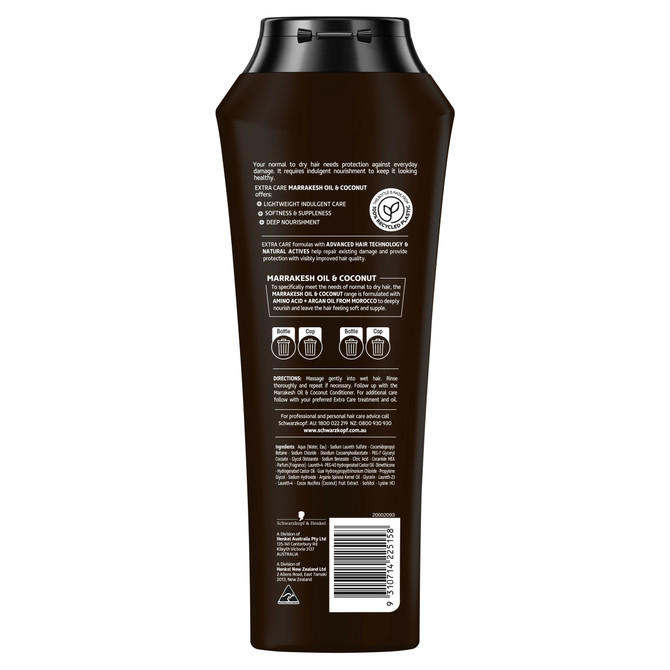 Schwarzkopf Extra Care Marrakesh Oil & Coconut Softening Shampoo 400mL