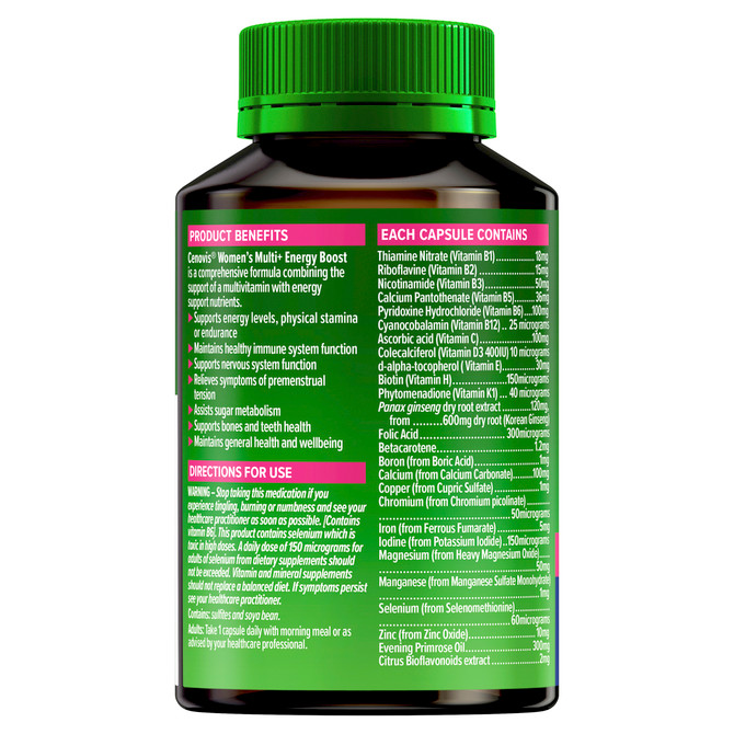 Cenovis Women's Multi + Energy Boost  50 Capsules