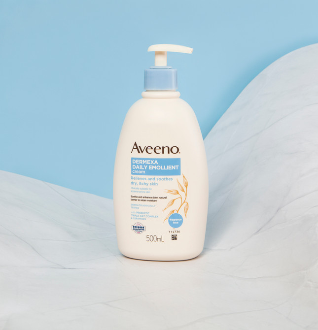 Aveeno Dermexa Daily Emollient Fragrance Free Body Cream Moisturise Protect Dry Itchy Eczema Prone Sensitive Skin 500mL