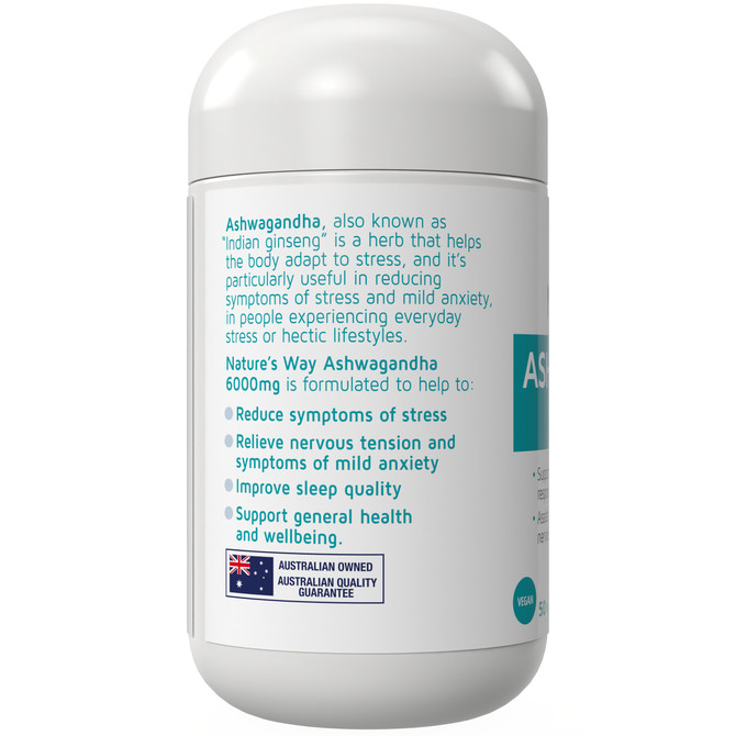 Nature's Way Ashwagandha 6000mg 50 Capsules
