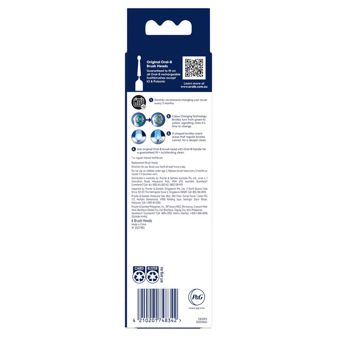 Oral-B Everyday Clean Electric Toothbrush Replacement Head  - 6 Pack