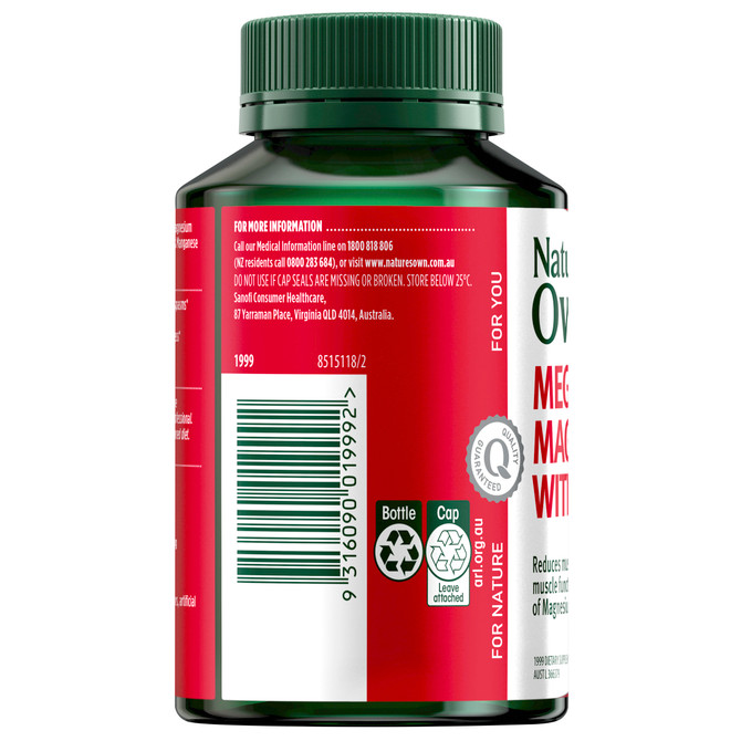 Nature's Own Mega Magnesium with Vitamin D3 100 Tablets