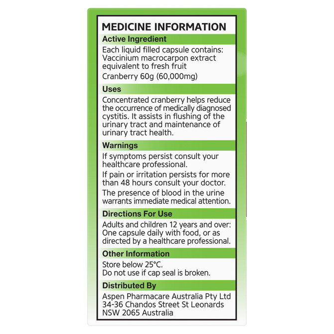Ural Cranberry Daily Capsules x 90