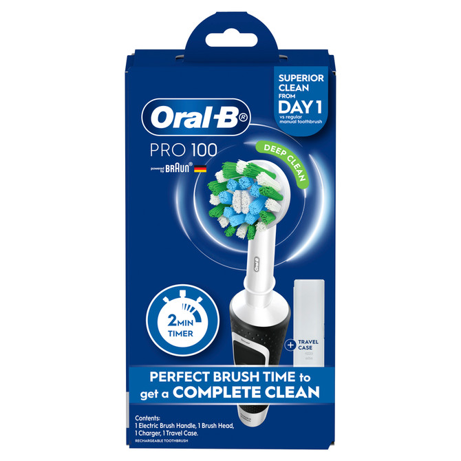 Oral B Pro 100 Deep Clean Electric Toothbrush 1pk