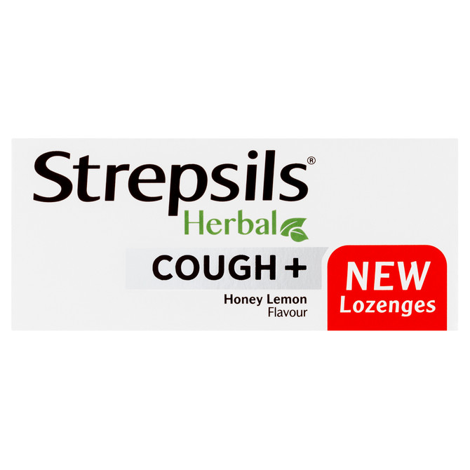 Strepsils Herbal Cough+ Triple Relief Value Pack Honey Lemon Flavour 16 Pack
