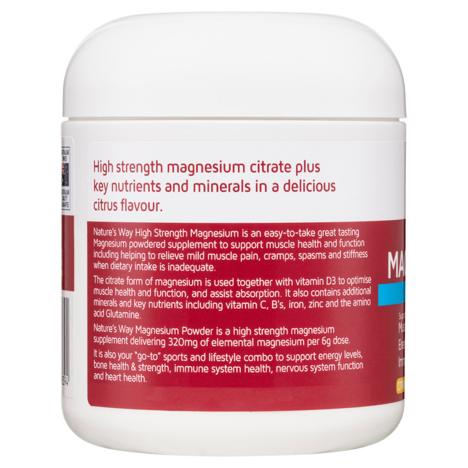 Nature's Way High Strength Magnesium Powder 210g