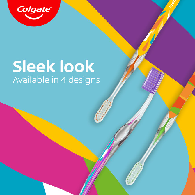 Colgate Slim Soft Advanced Manual Toothbrush, 3 Pack, Ultra Soft Bristles