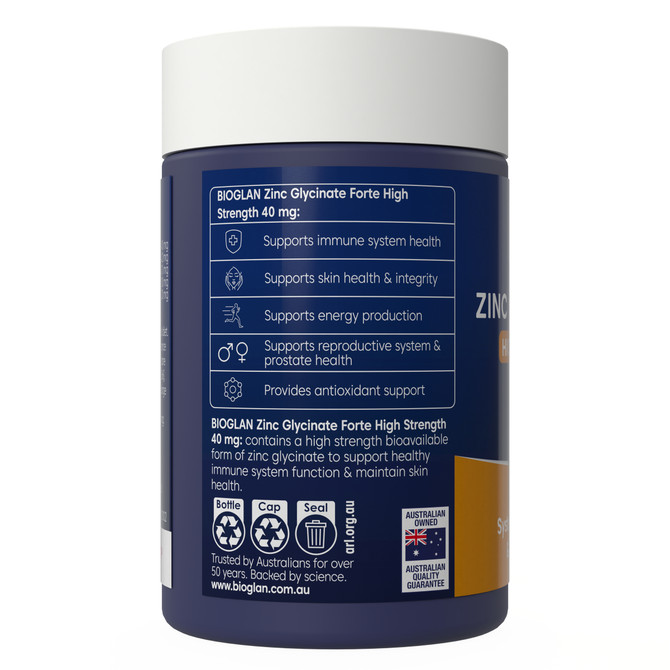 Bioglan Zinc Glycinate Forte High Strength 40mg