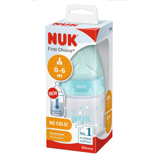 NUK First Choice + Temperature Control Bottle 0-6 Months 150ml