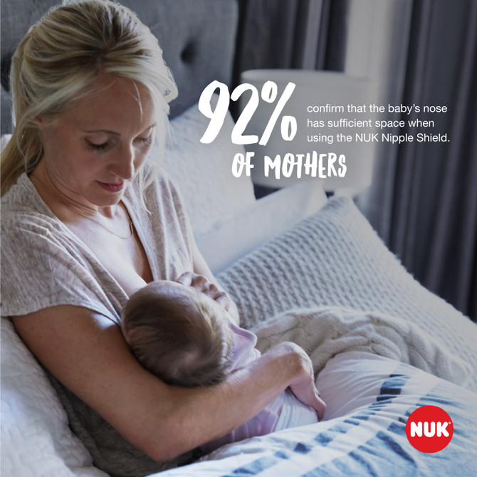 NUK Silicone Nipple Shields, Medium 20mm Nipple Width, 2 Pack