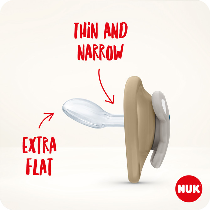 NUK Space Baby Dummy 0-6m, With Extra Ventilation, BPA-Free Silicone, 2 Pack - Assorted