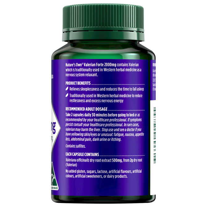 Nature's Own Valerian Forte 2000mg 60 Capsules