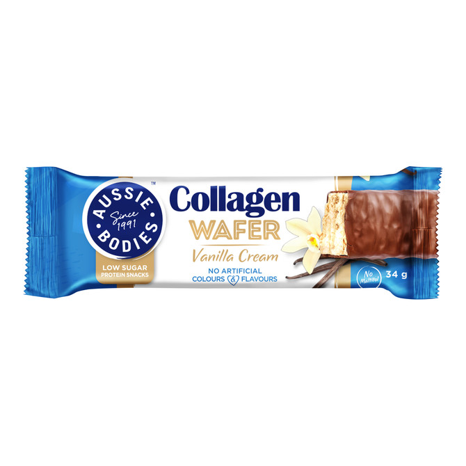 Aussie Bodies Collagen Wafer Bar Vanilla Cream 34g