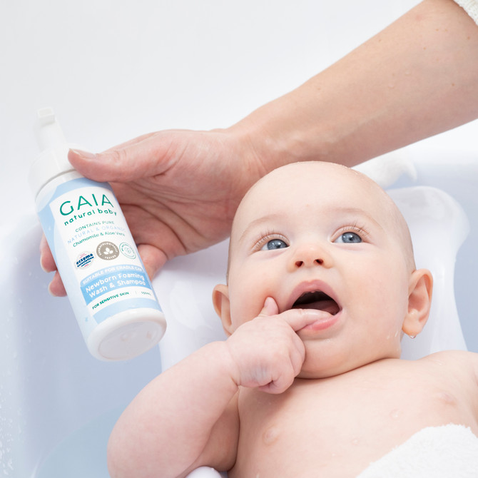GAIA Natural Baby Newborn Foaming Wash & Shampoo 150mL 