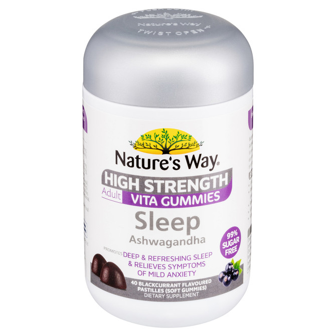 Nature's Way High Strength Adult Vita Gummies Sleep Ashwagandha 40's