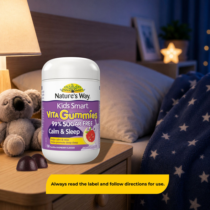 Nature's Way Kids Smart Vita Gummies 99% Sugar Free Calm & Sleep 50's