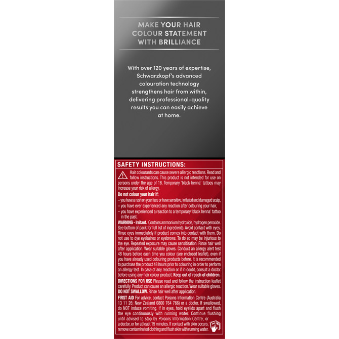 Schwarzkopf Brilliance Cool Brown Hair Dye 73 Frosty Brown Permanent Each