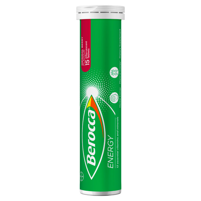 Berocca Energy Vitamin B & C Original Berry Flavour Effervescent Tablets 30 Pack