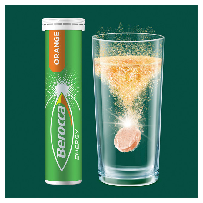 Berocca Energy Vitamin B & C Orange Flavour Effervescent Tablets 45 Pack