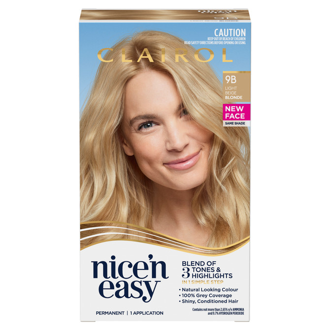 Clairol Nice 'N Easy 9B Natural Light Beige Blonde Permanent Hair Colour