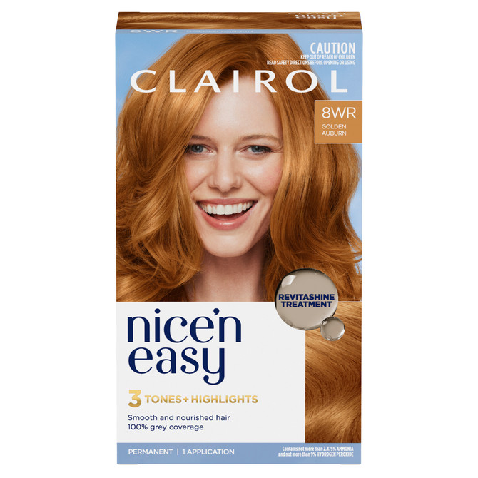 Clairol Nice 'N Easy 8WR Natural Golden Auburn Permanent Hair Colour