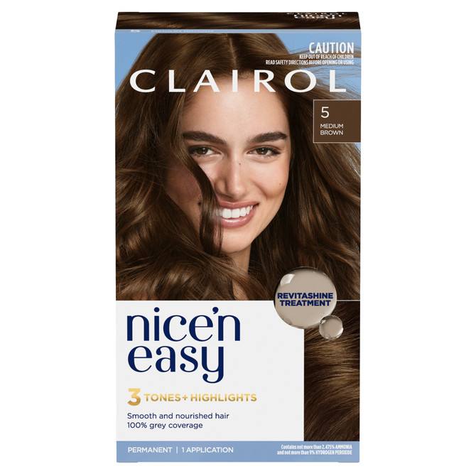 Clairol Nice 'N Easy 5 Natural Medium Brown Permanent Hair Colour