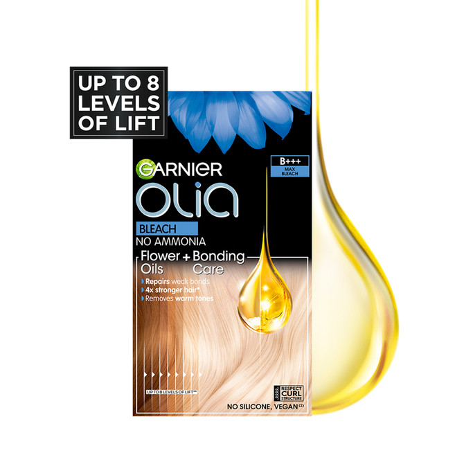 Olia B+++ Bleach Blonde: Maximum Lift, No Ammonia, Permanent Dye, For Luminous, Vibrant Results