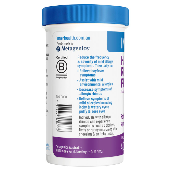 Inner Health Hayfever Relief Probiotic 40 Capsules