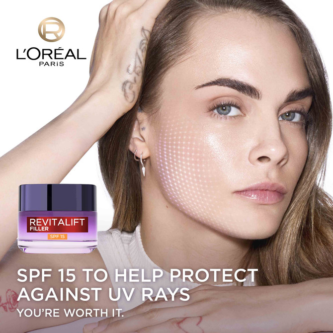 L'Oréal Paris Revitalift Filler Hyaluronic Acid Day SPF15 Cream, 50mL