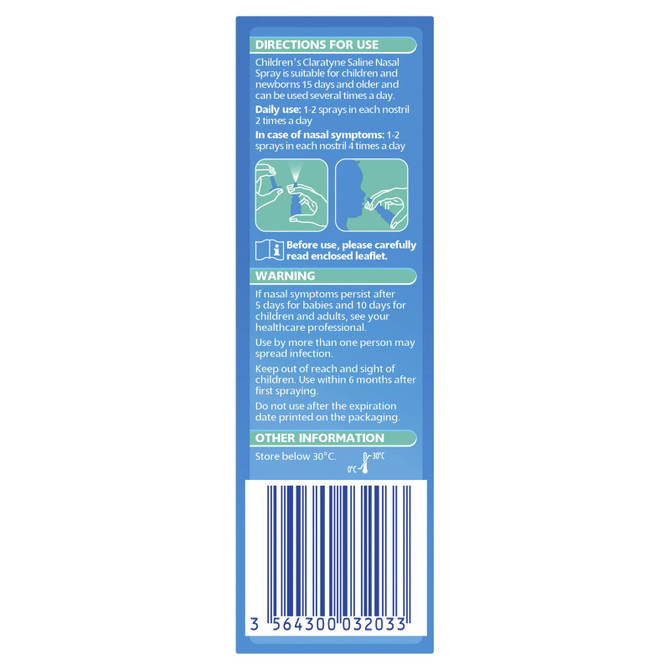 Claratyne Childrens Saline Nasal Spray 20ml