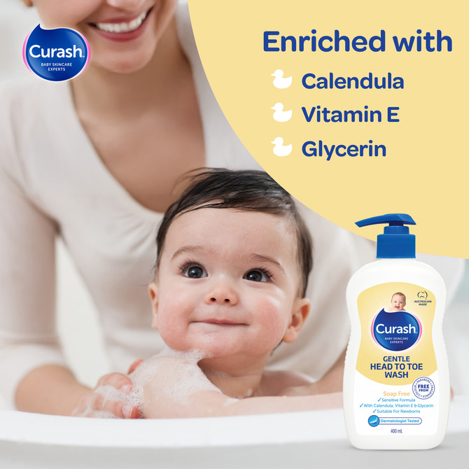 Curash Gentle Head To Toe Wash 400mL